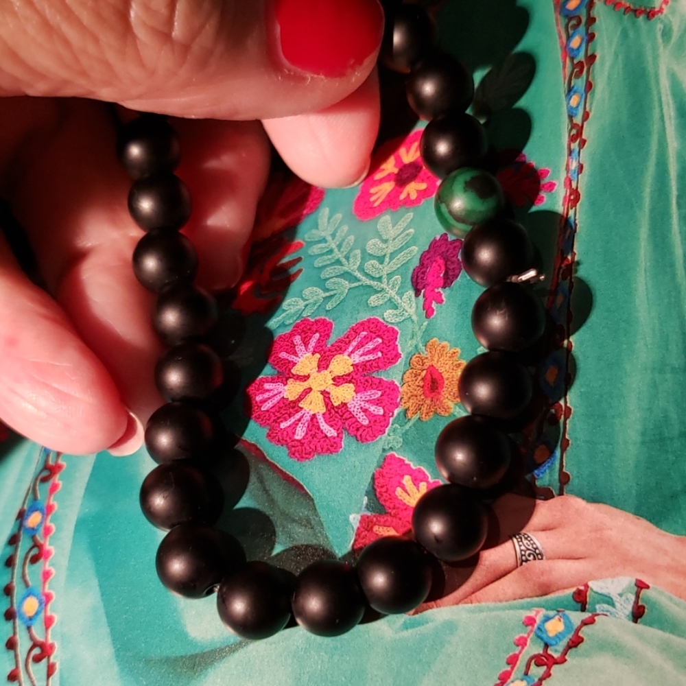 Blue malachite with 1 green